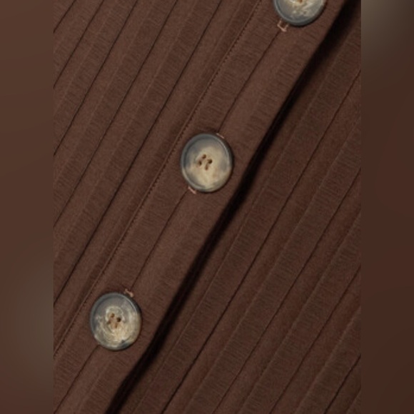 Reformation Benton Ribbed Mini Shirt Dress - Picture 4 of 7